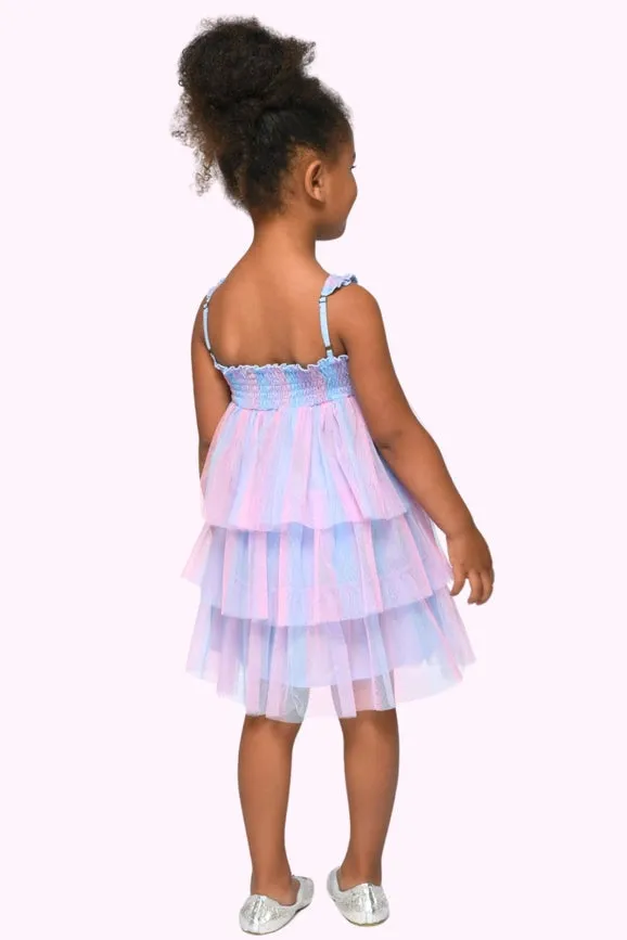 3-TIER Stripe Mesh Tutu Dress