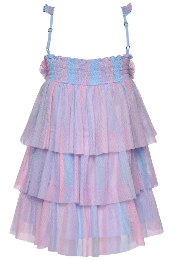 3-TIER Stripe Mesh Tutu Dress