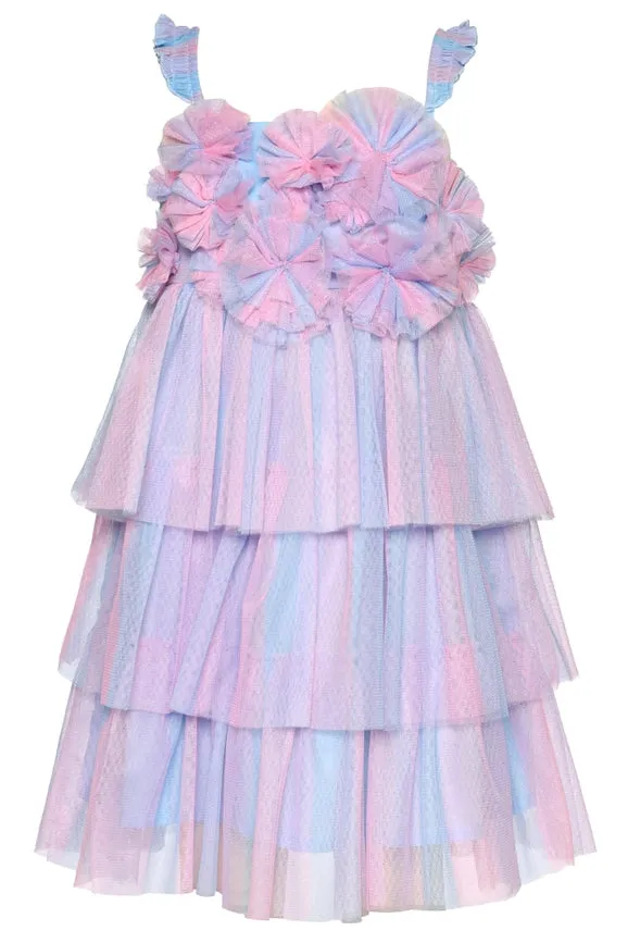 3-TIER Stripe Mesh Tutu Dress