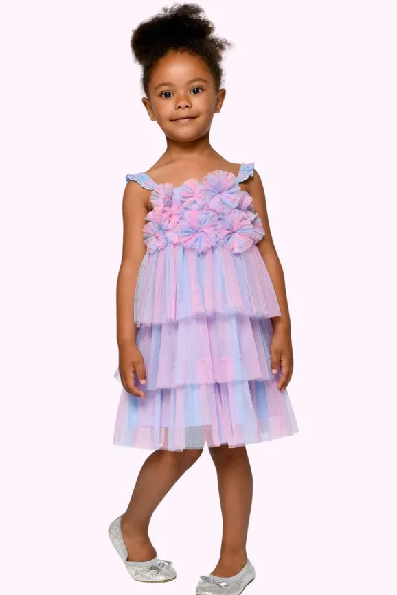 3-TIER Stripe Mesh Tutu Dress