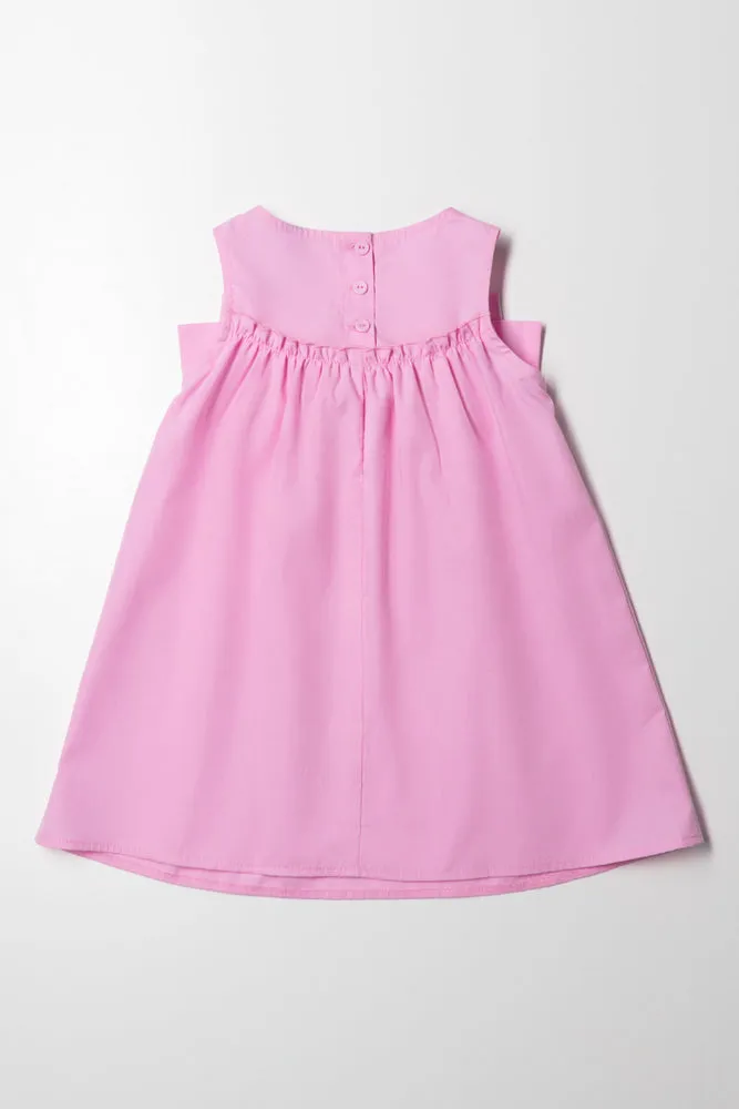 A-Line Bow Dress Pink