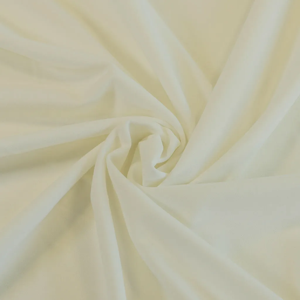 Abbey - Single Cream Light Scuba Stretch Crepe Fabric Sample