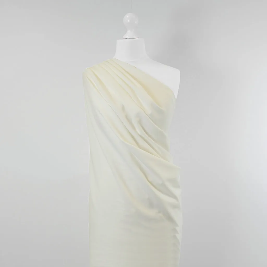 Abbey - Single Cream Light Scuba Stretch Crepe Fabric Sample