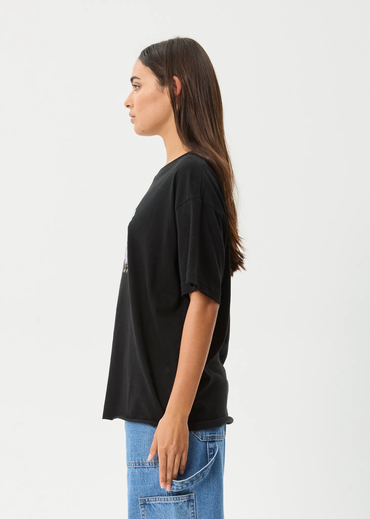 AFENDS Womens Butterfluer - Oversized Tee - Black