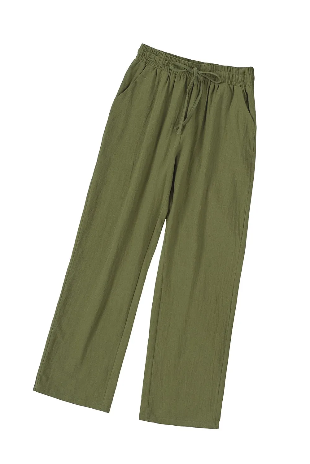 Boho Style Wide Leg Pants with Pockets