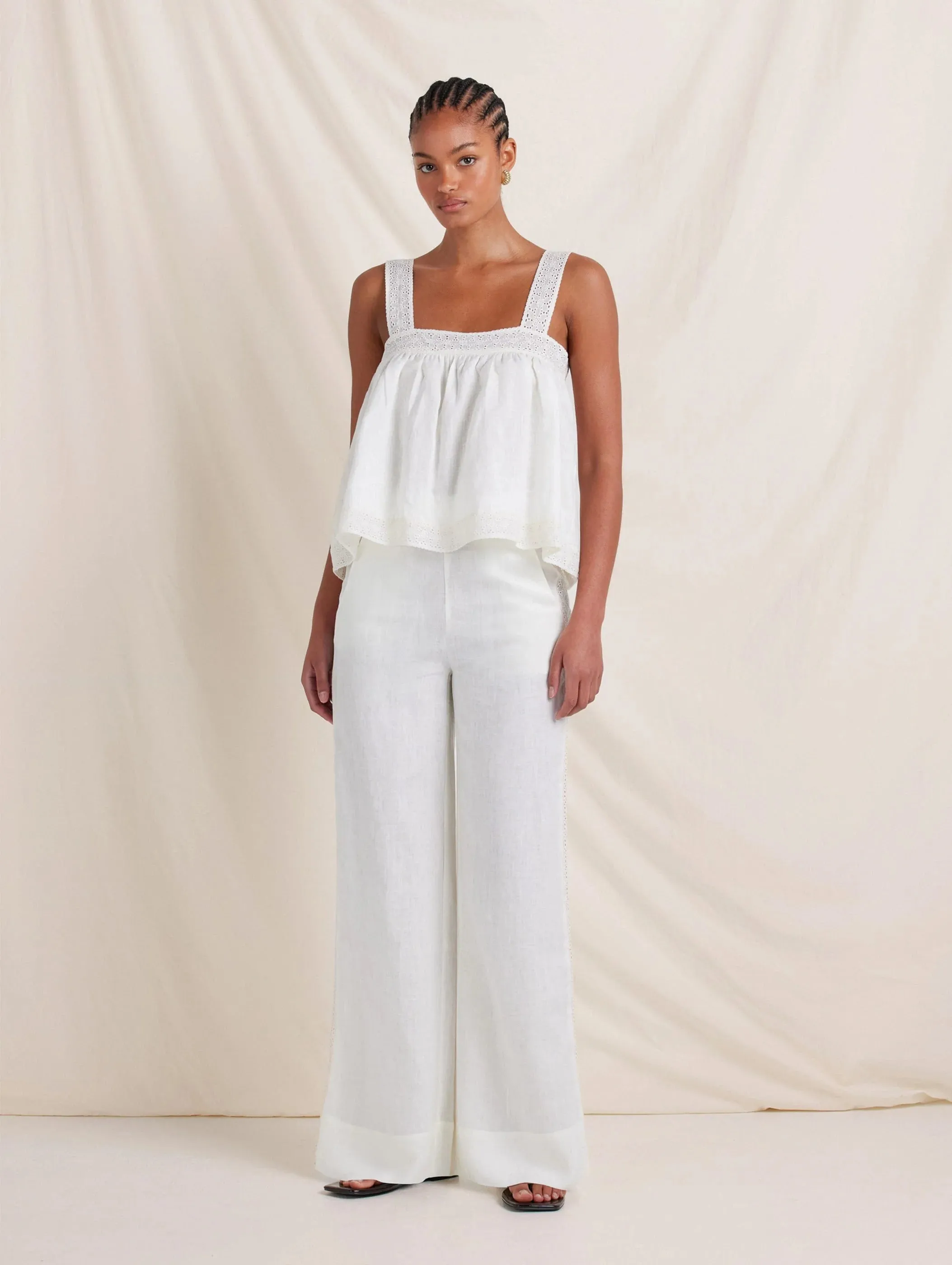 Broderie Pant - Gardenia