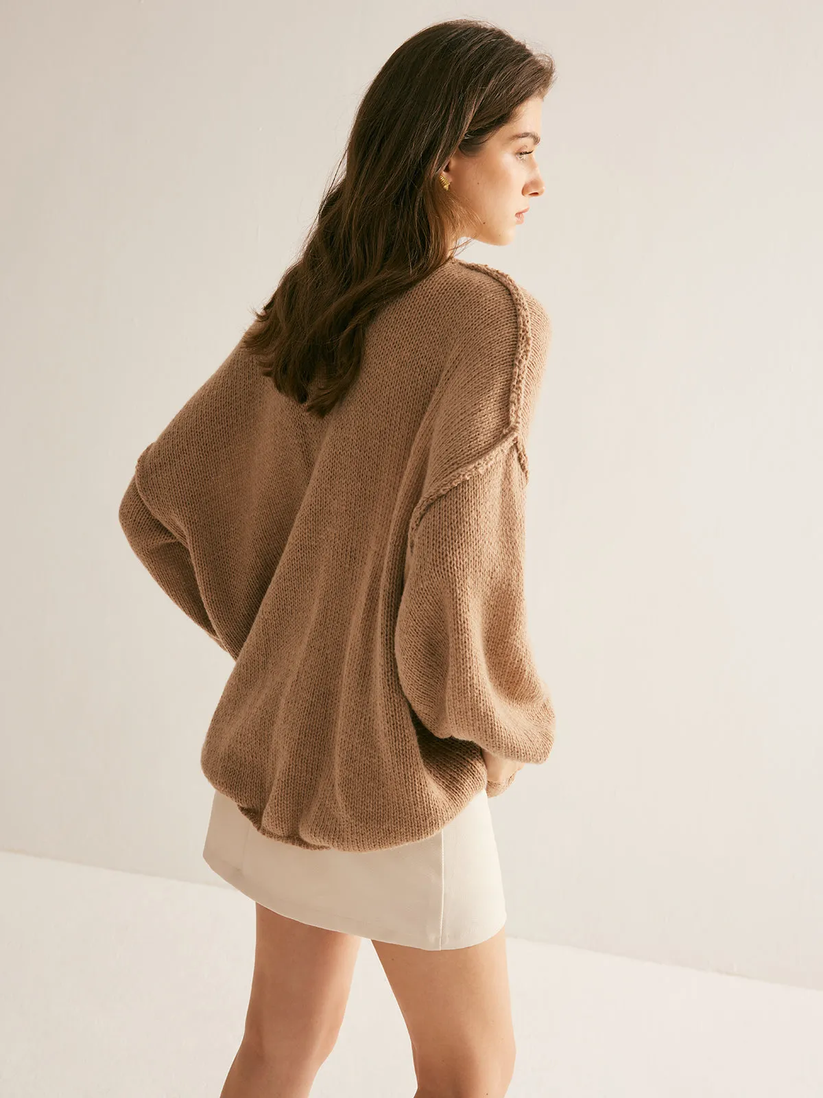 Button Loose Soft Cardigan