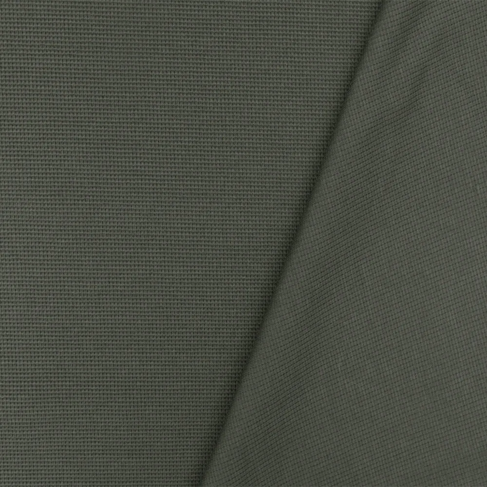 Cemented Gray Micro Square Stretch Cotton Double Knit Fabric