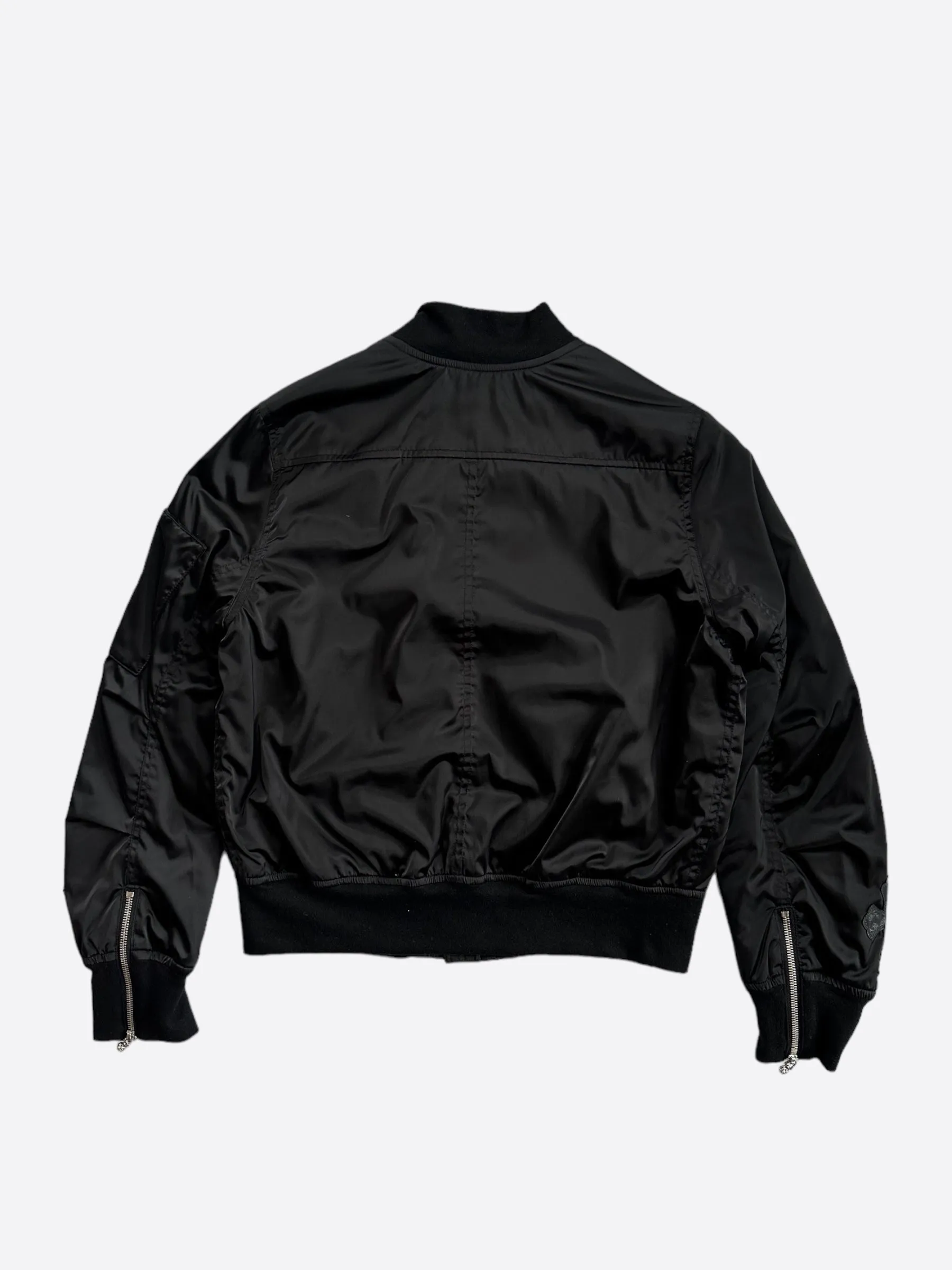 Chrome Hearts Black Cross Patch Bomber Jacket