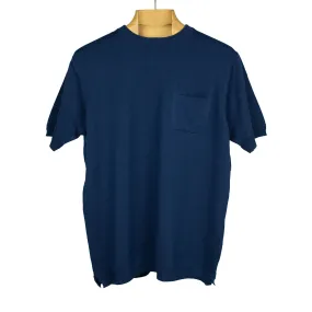 Collab exclusive short sleeve pocket knit t-shirt in inky navy