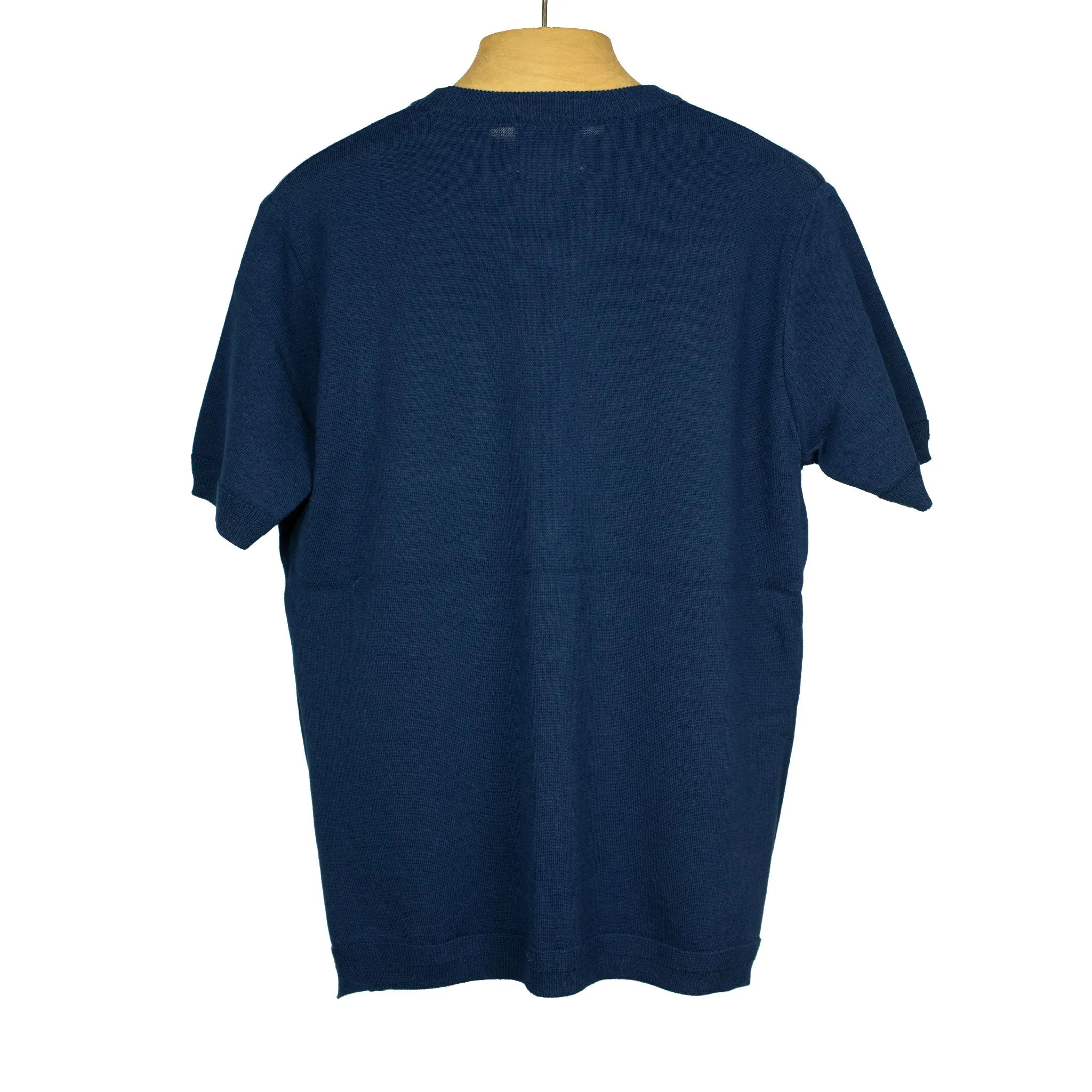 Collab exclusive short sleeve pocket knit t-shirt in inky navy