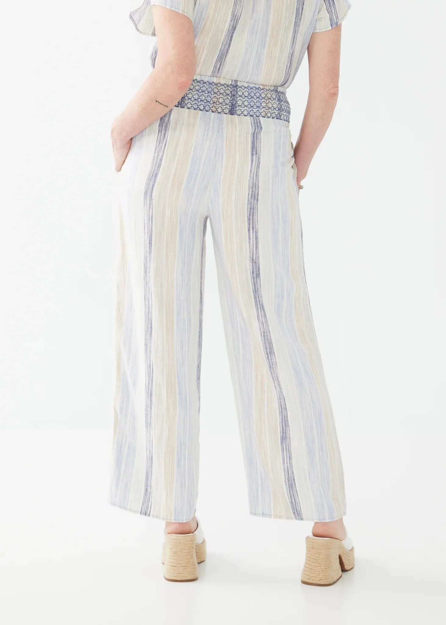 FDJ - SPACE DYE STRIPE PULL ON PANT