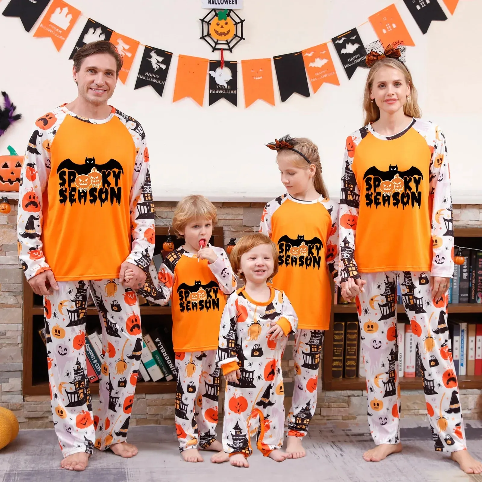 Festive Fall Spooky Season Pajamas for the Whole Family