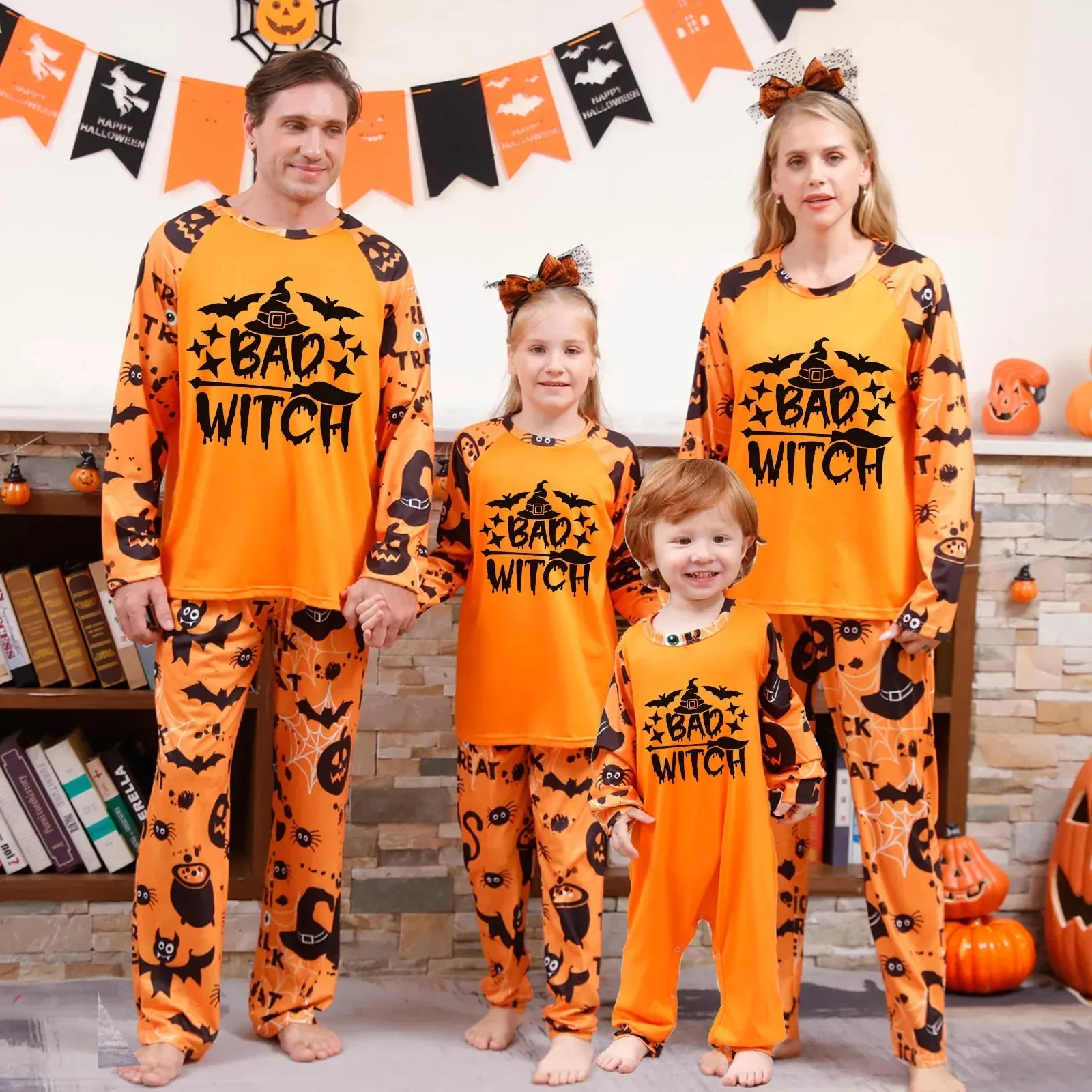 Festive Fall Spooky Season Pajamas for the Whole Family