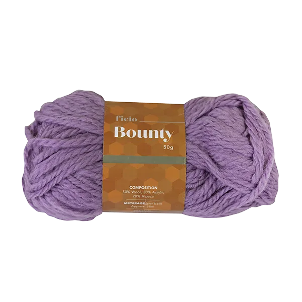 Ficio Bounty Crochet & Knitting Yarn, 50g Wool Acrylic Alpaca Blend Yarn