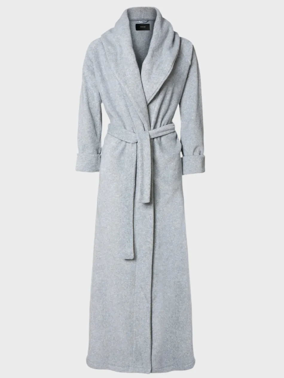 Fleece Bathrobe MOUNT EVEREST - light grey