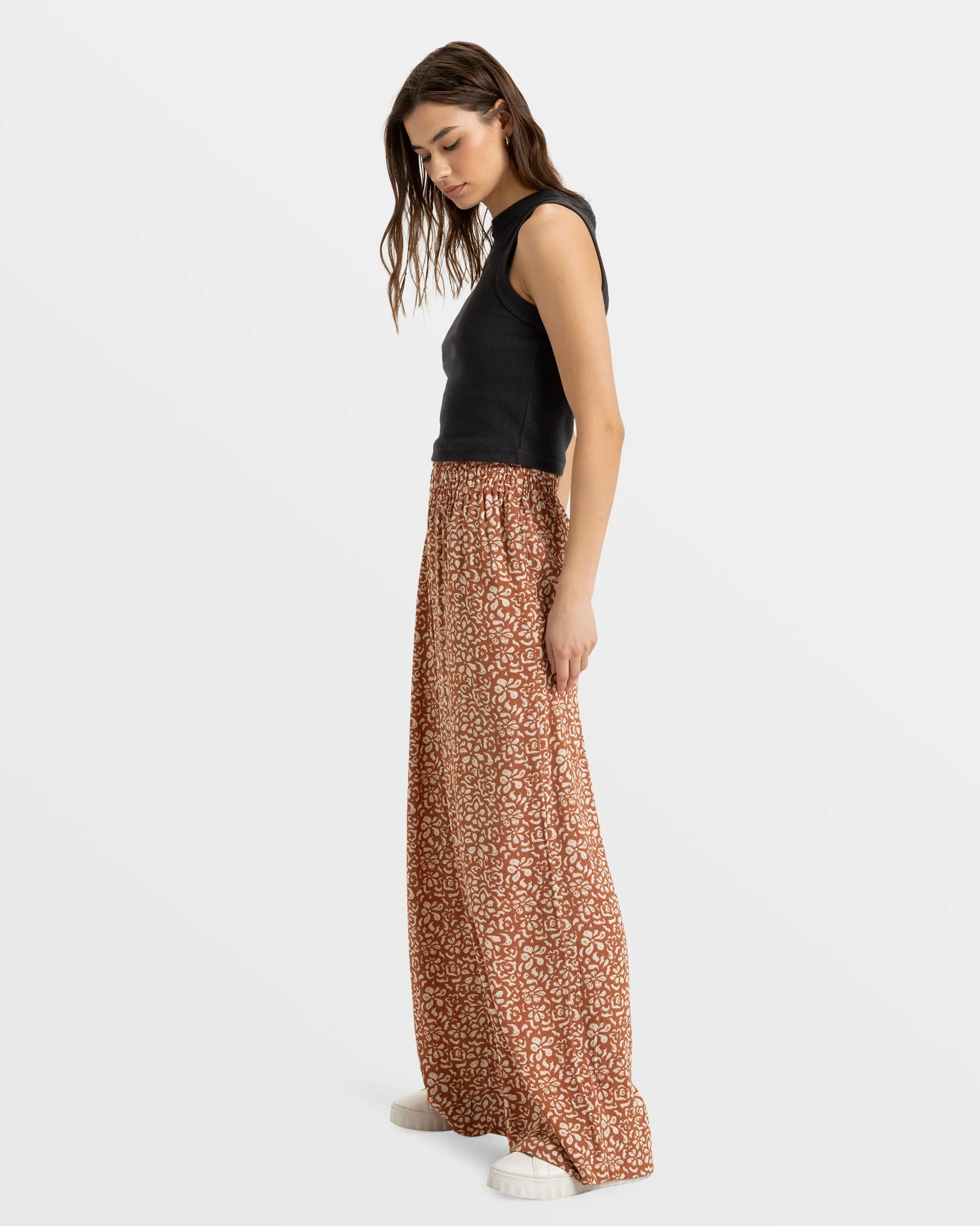 Forever And A Day Wide Leg Pant - Russet Freefallin Floral Fresh