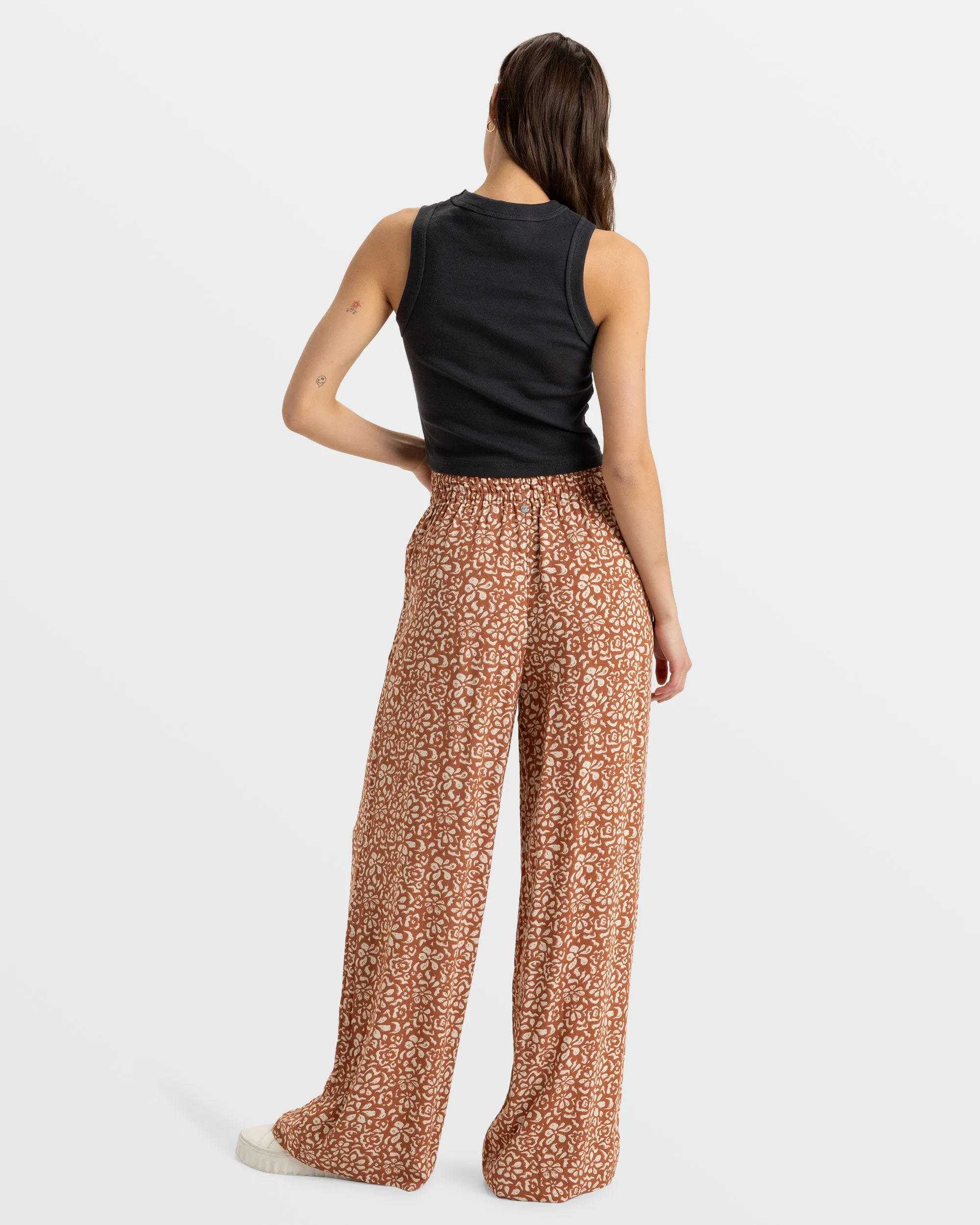 Forever And A Day Wide Leg Pant - Russet Freefallin Floral Fresh