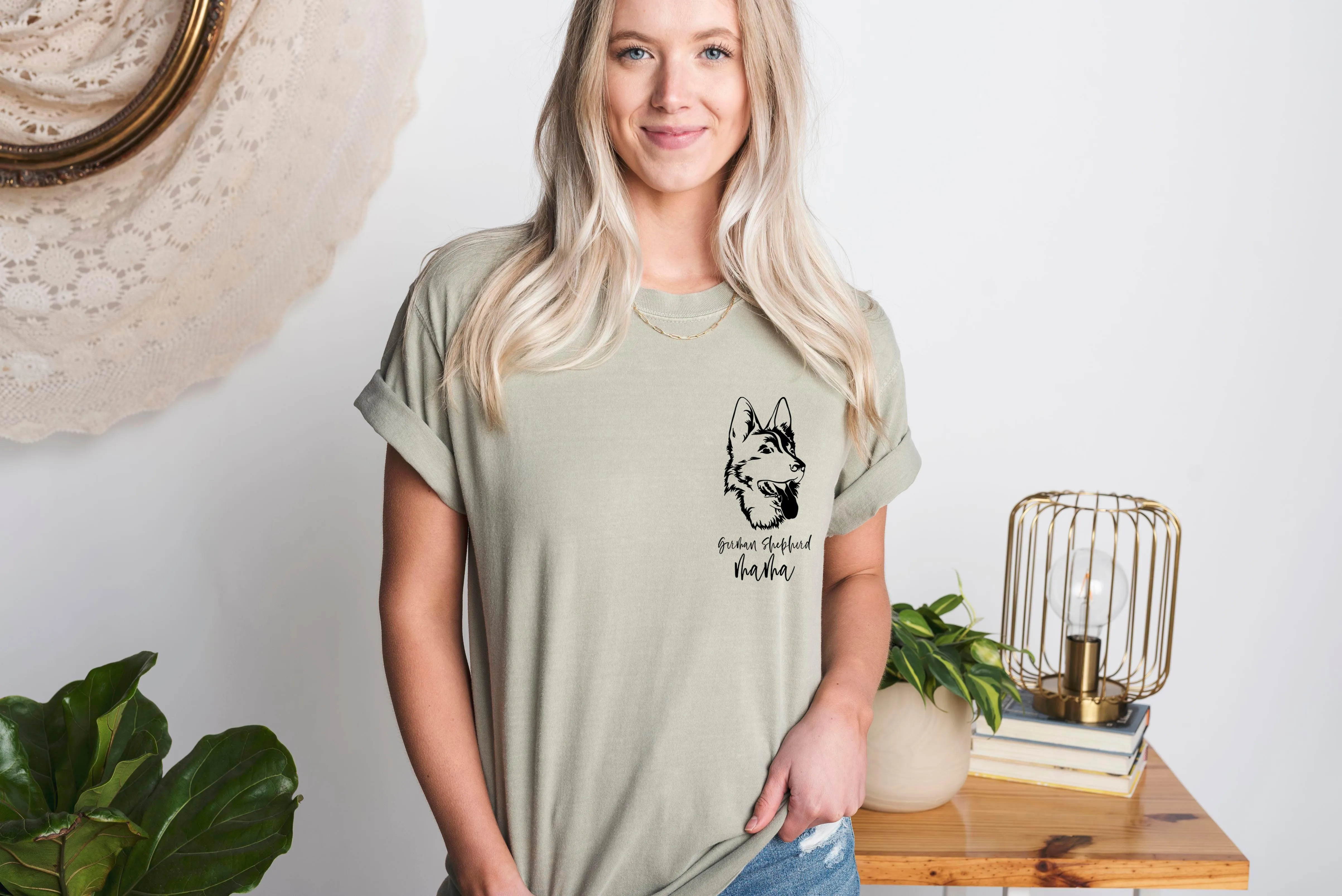 German Shepherd mama Comfort Colors T Shirt