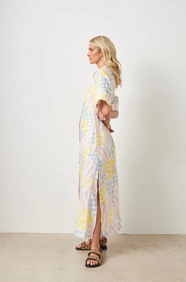 HYAMS DRESS PASTEL LOTUS