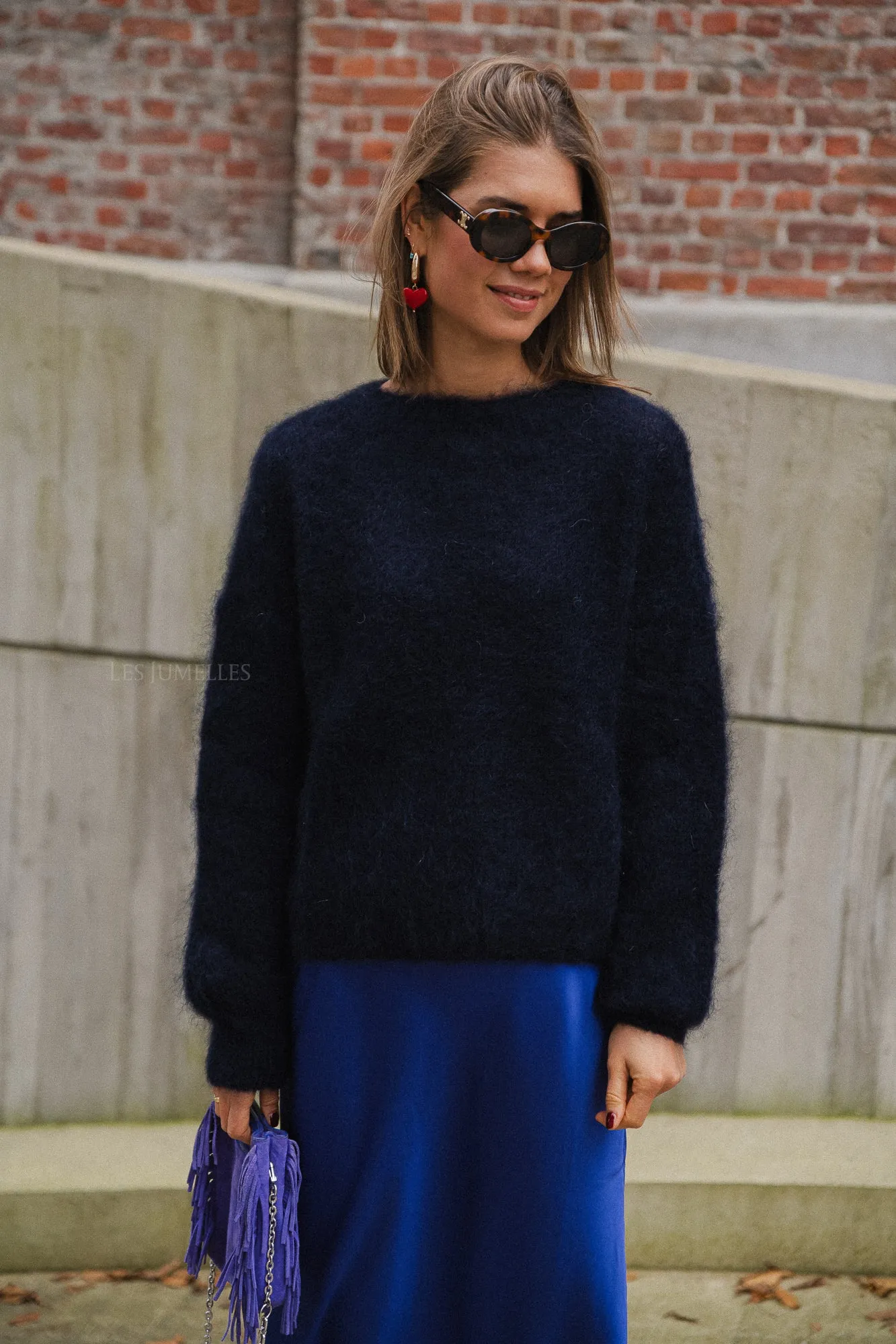 Joanne mohair jumper navy