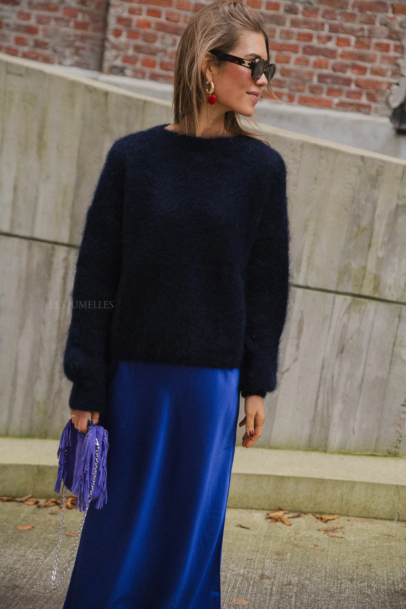 Joanne mohair jumper navy