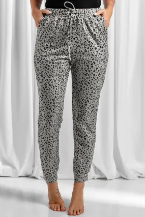 Khaki Breezy Leopard Joggers