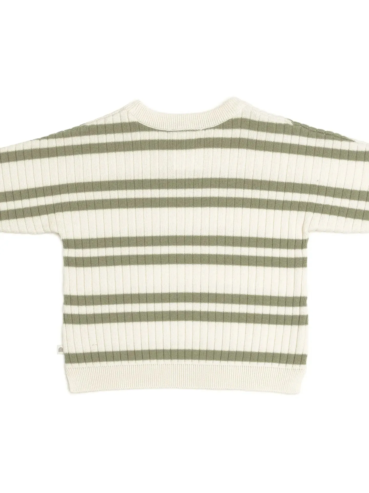 KYND Baby - Slouchy Knit Rib Tee (Sage Stripe)