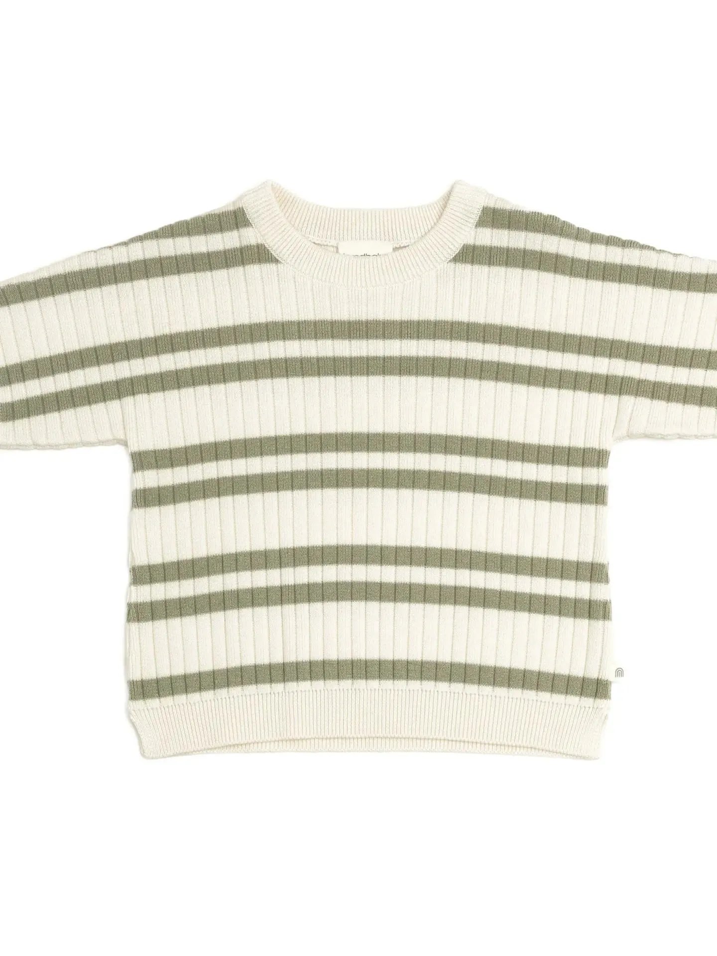 KYND Baby - Slouchy Knit Rib Tee (Sage Stripe)