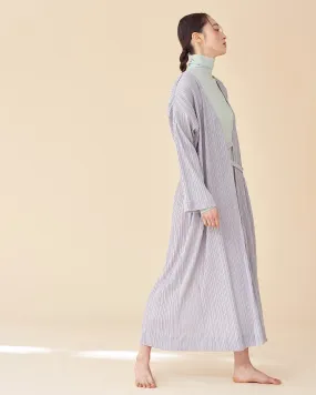 Laura Pleates Robe / Light Grey