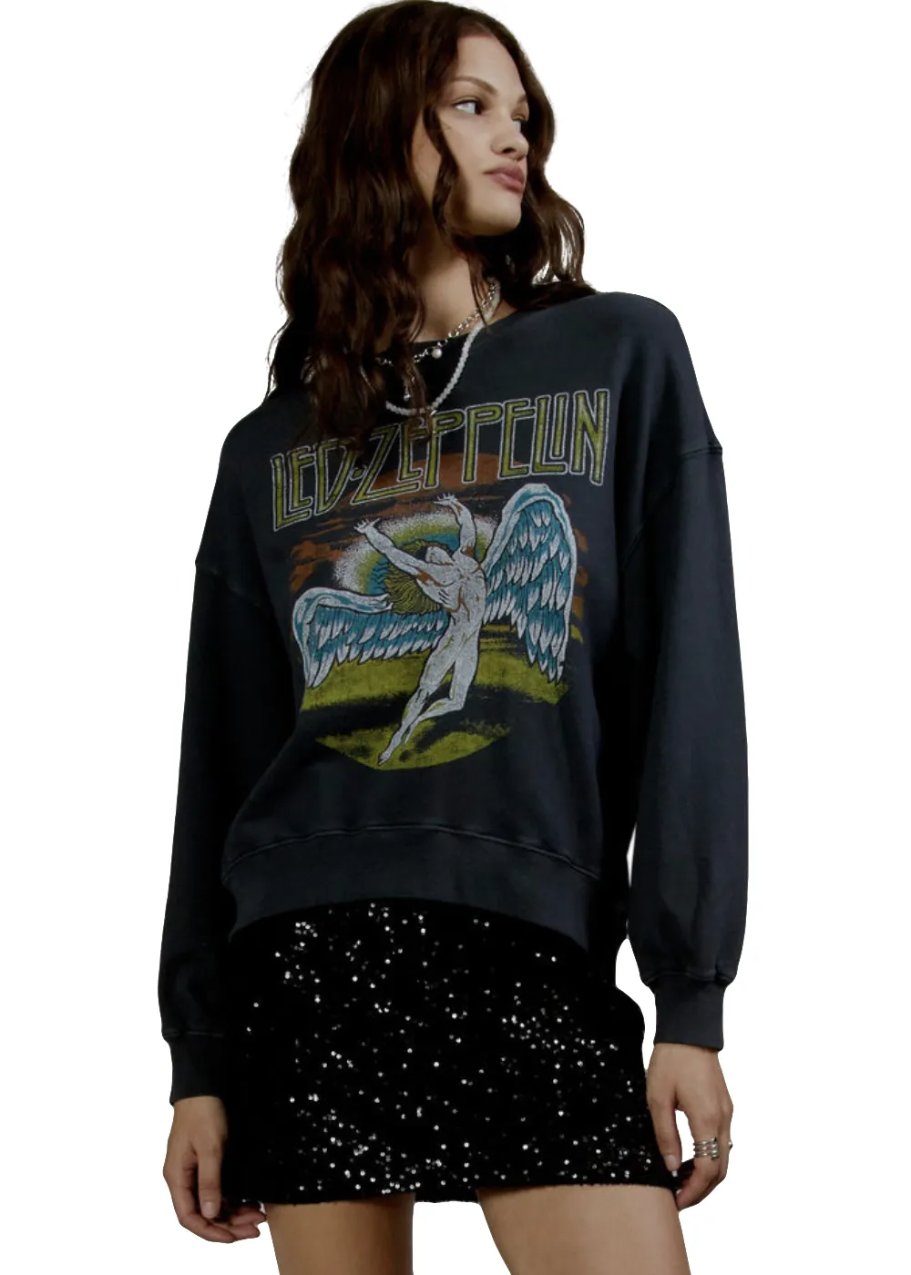 Led Zeppelin Zoso Oversized Sweatshirt by Daydreamer LA