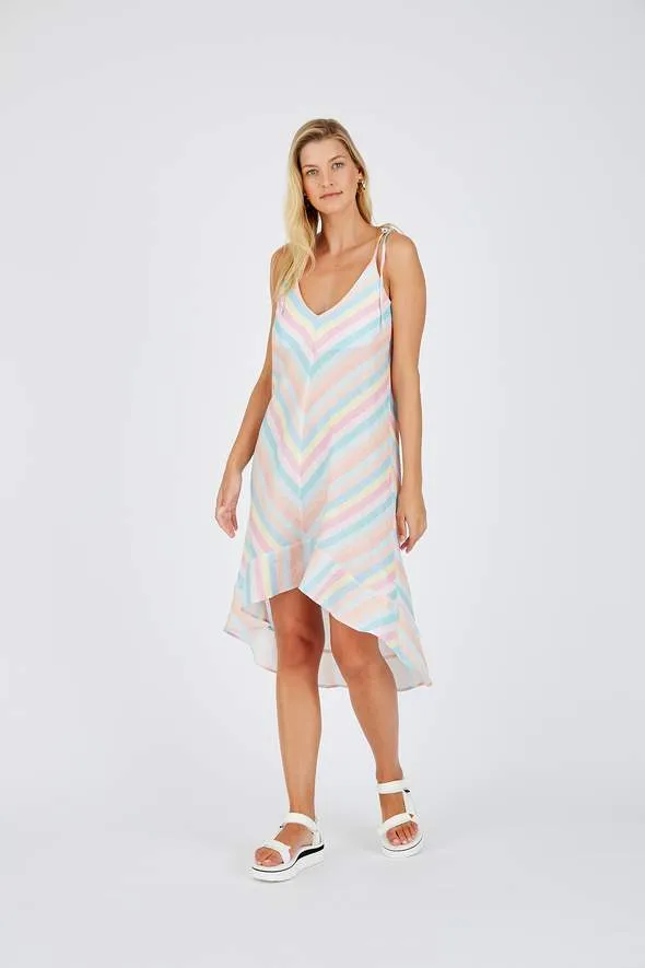 Leila String Dress- Pastel Rainbow