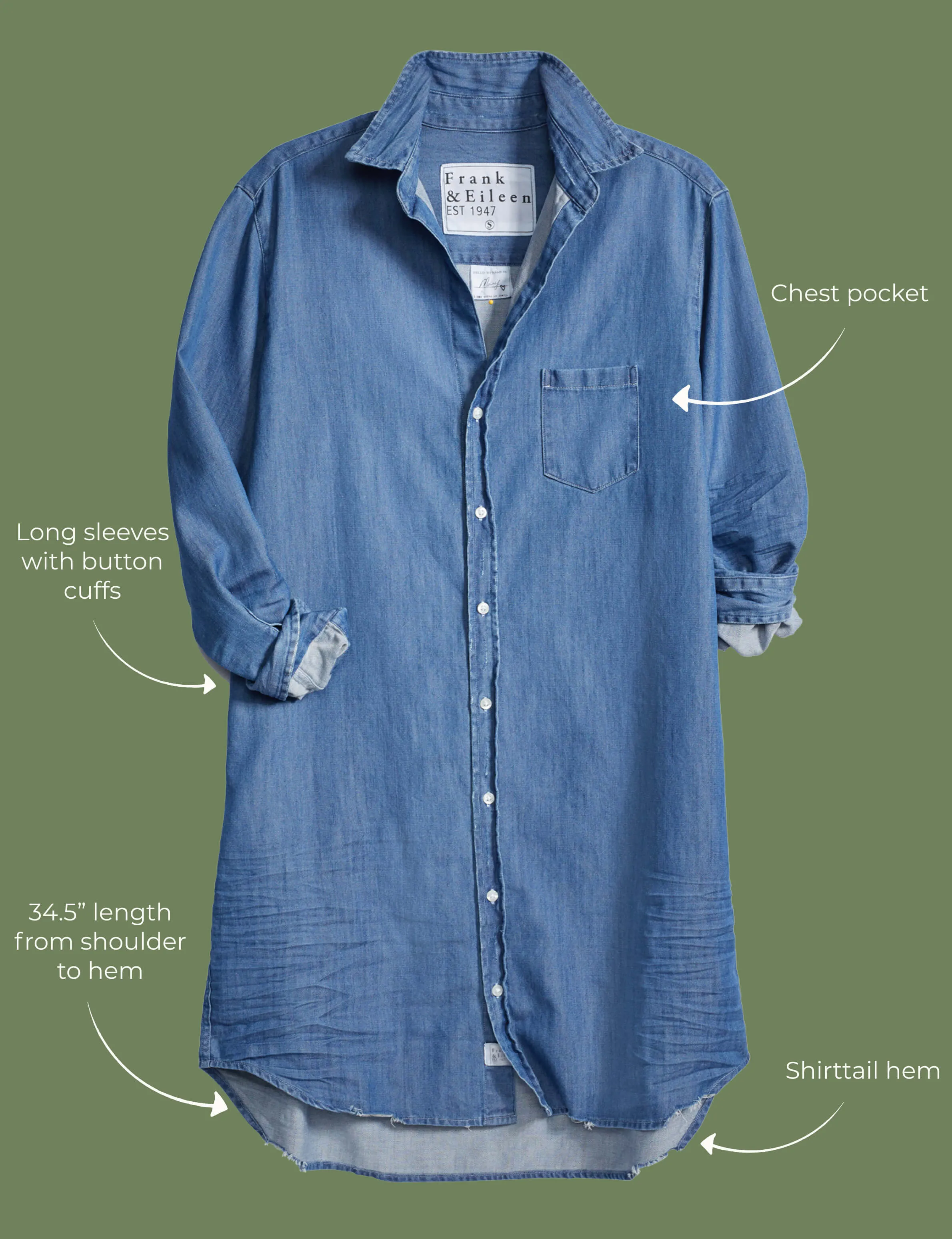 MARY Classic Blue Tattered Wash, Famous Denim