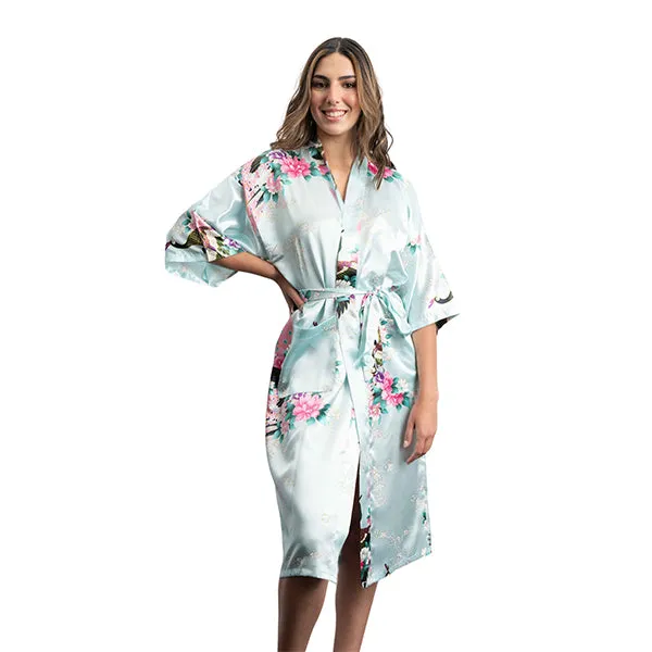 Medium Length Womens Robes - 2 to 18 - Floral Bride & Bridesmaid Robes