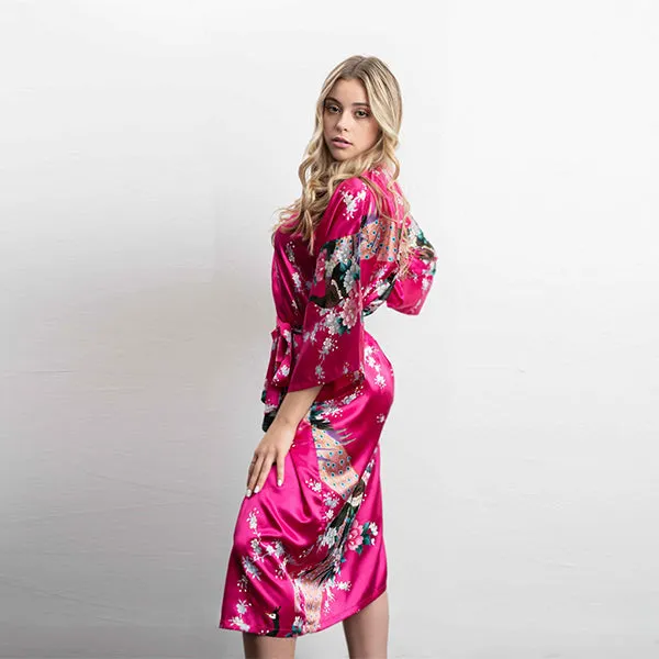 Medium Length Womens Robes - 2 to 18 - Floral Bride & Bridesmaid Robes