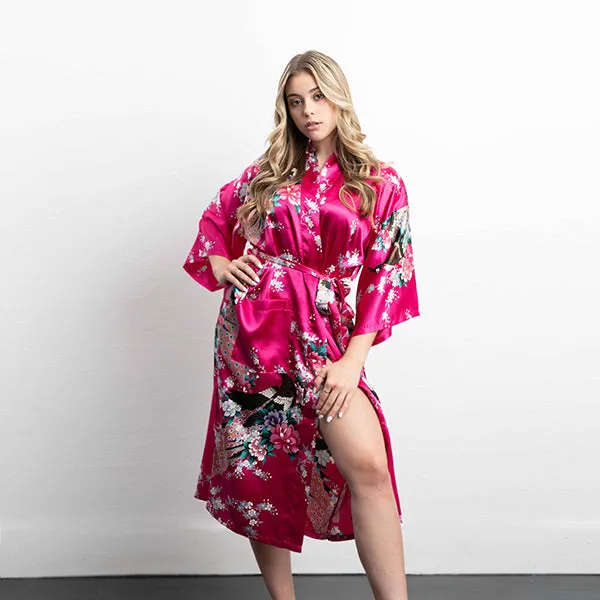 Medium Length Womens Robes - 2 to 18 - Floral Bride & Bridesmaid Robes