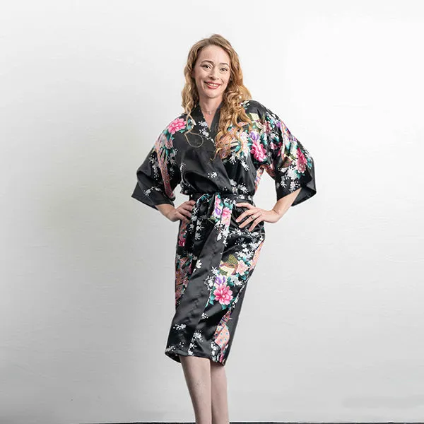 Medium Length Womens Robes - 2 to 18 - Floral Bride & Bridesmaid Robes