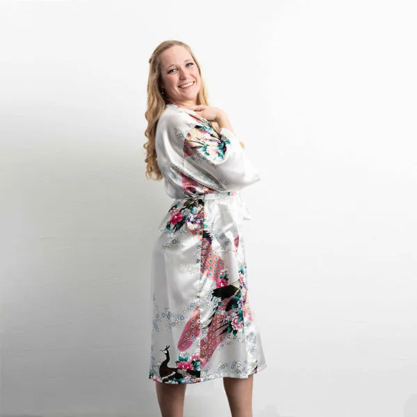 Medium Length Womens Robes - 2 to 18 - Floral Bride & Bridesmaid Robes