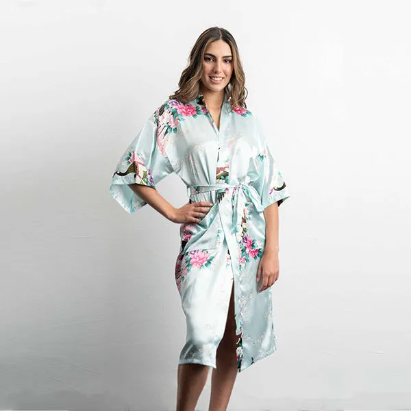 Medium Length Womens Robes - 2 to 18 - Floral Bride & Bridesmaid Robes