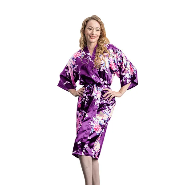 Medium Length Womens Robes - 2 to 18 - Floral Bride & Bridesmaid Robes