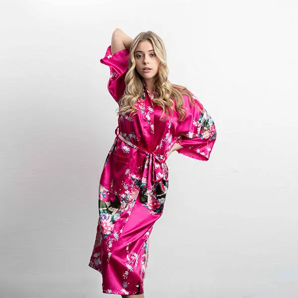 Medium Length Womens Robes - 2 to 18 - Floral Bride & Bridesmaid Robes