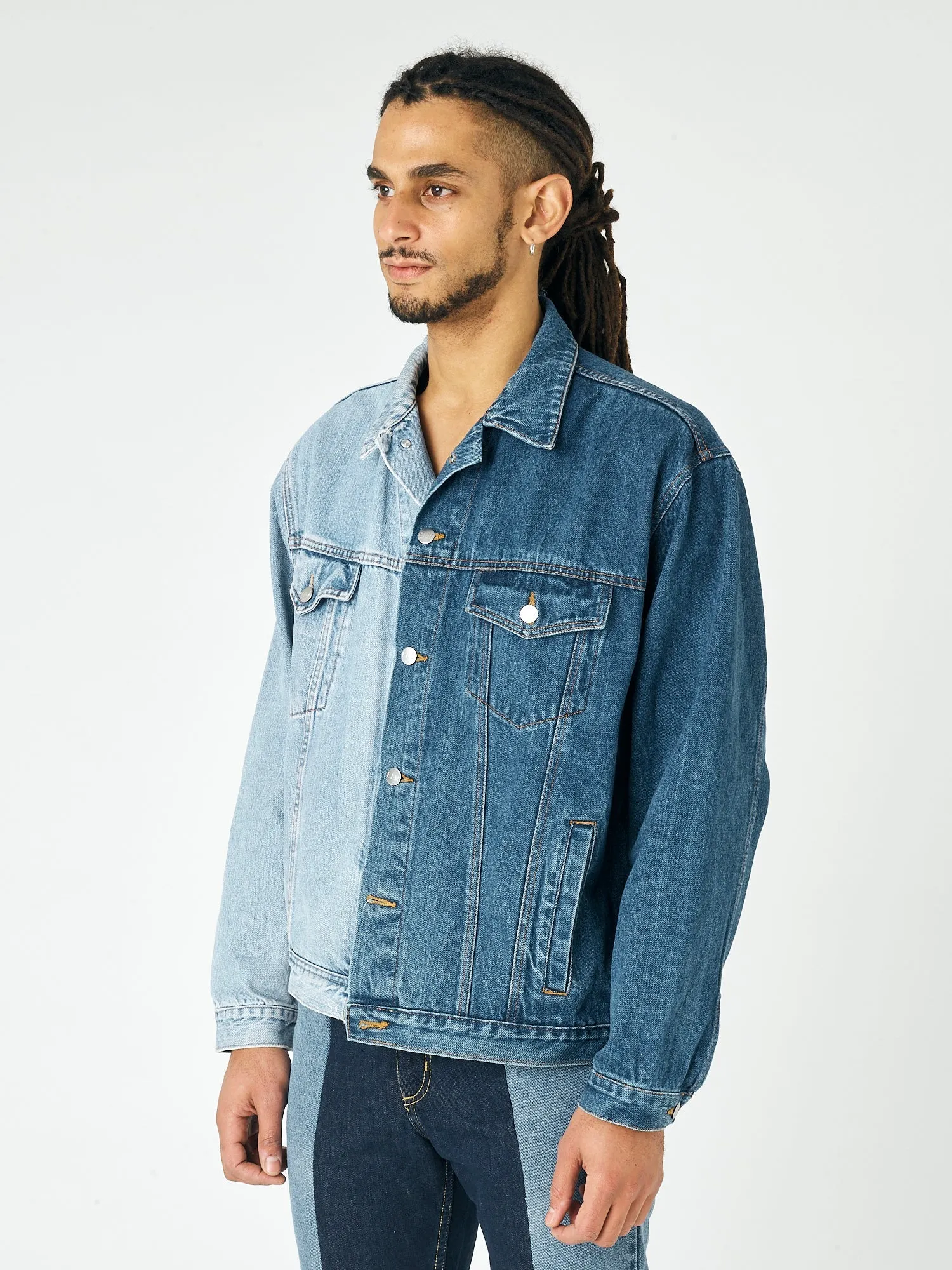 Men's Classic Denim Jacket Dark/Light Blue