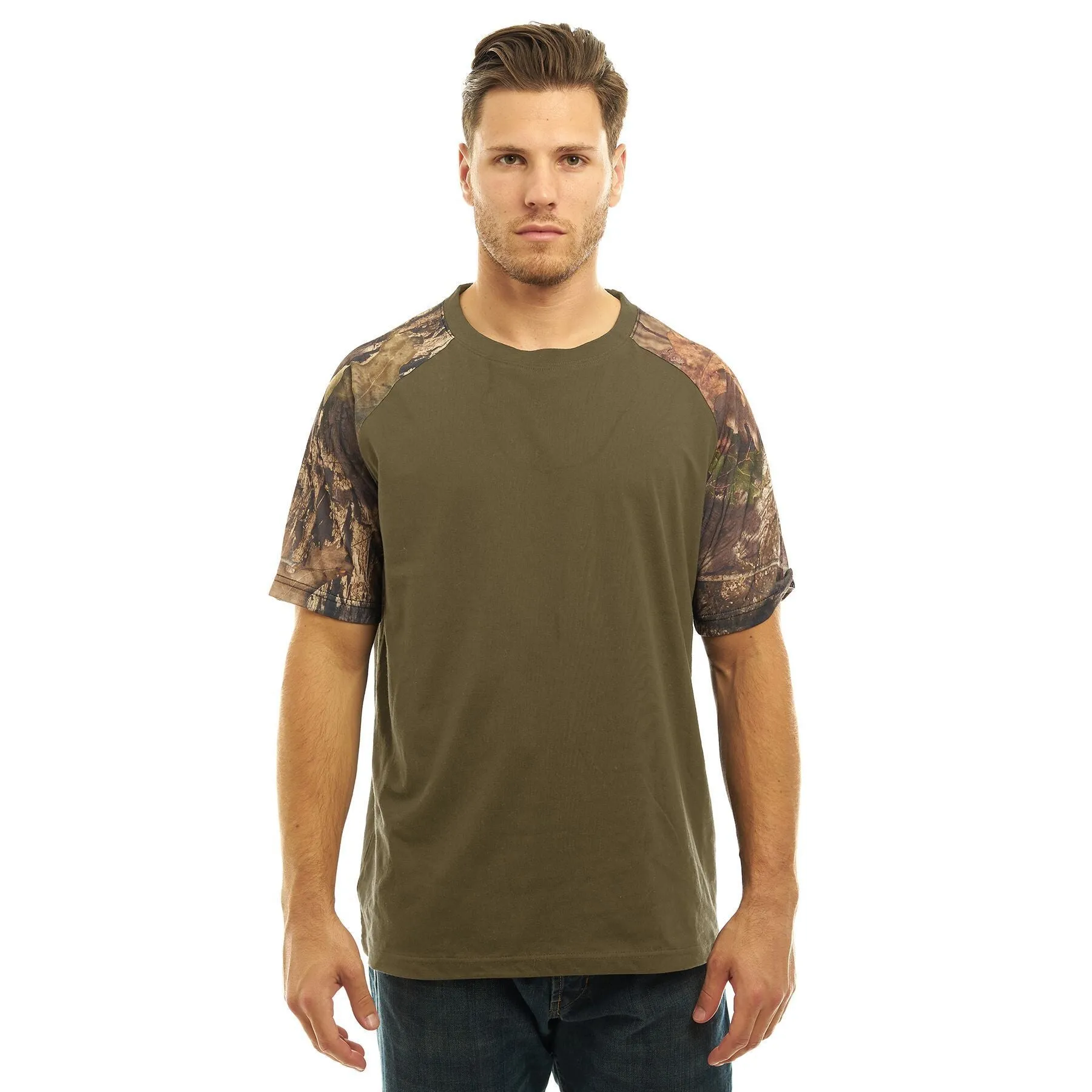 Men's Mossy Oak Cotton Short Sleave T-Shirt Break-Up Country Camo