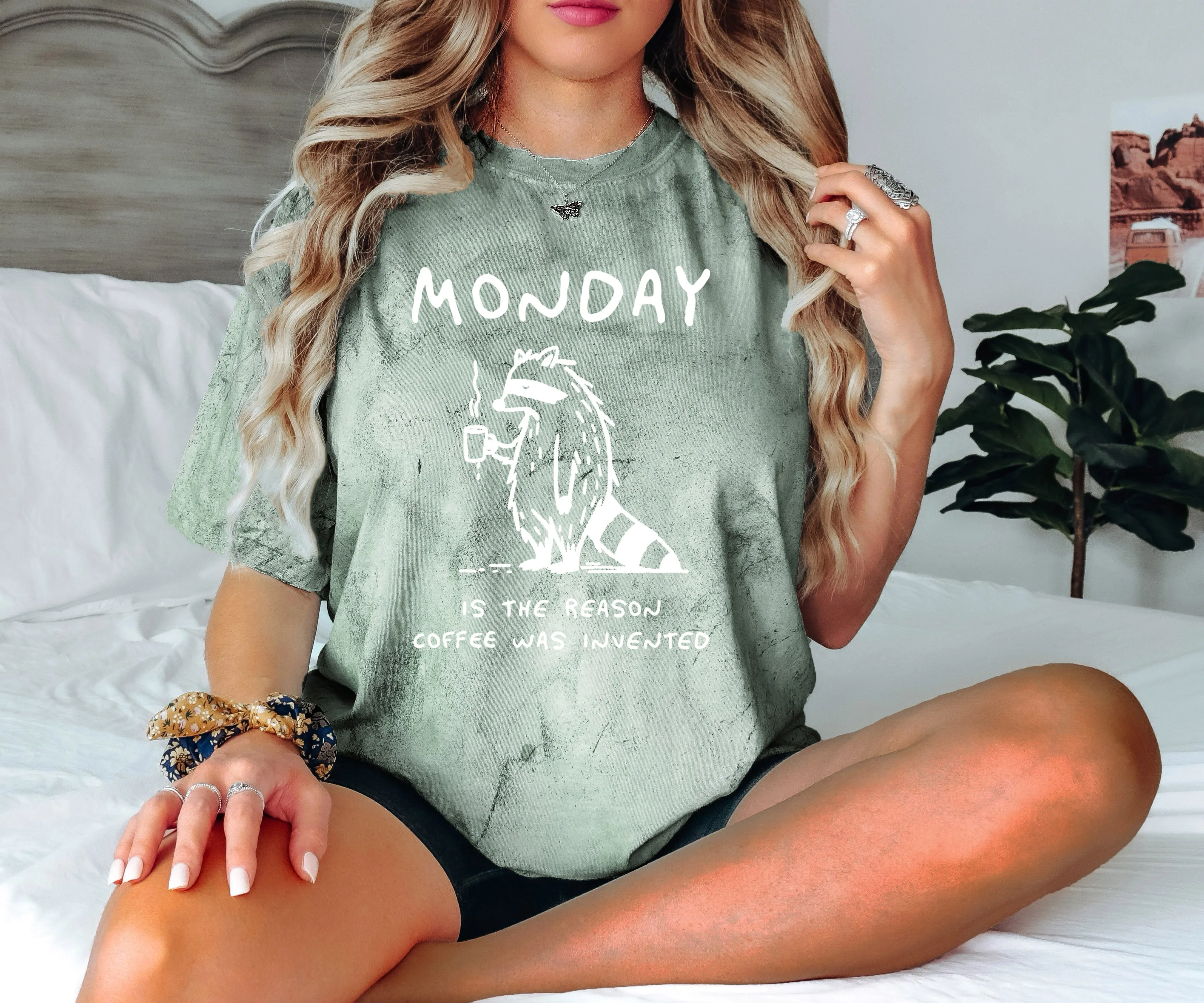 Monday is the reason coffee was invented Comfort Colors Christian T Shirt