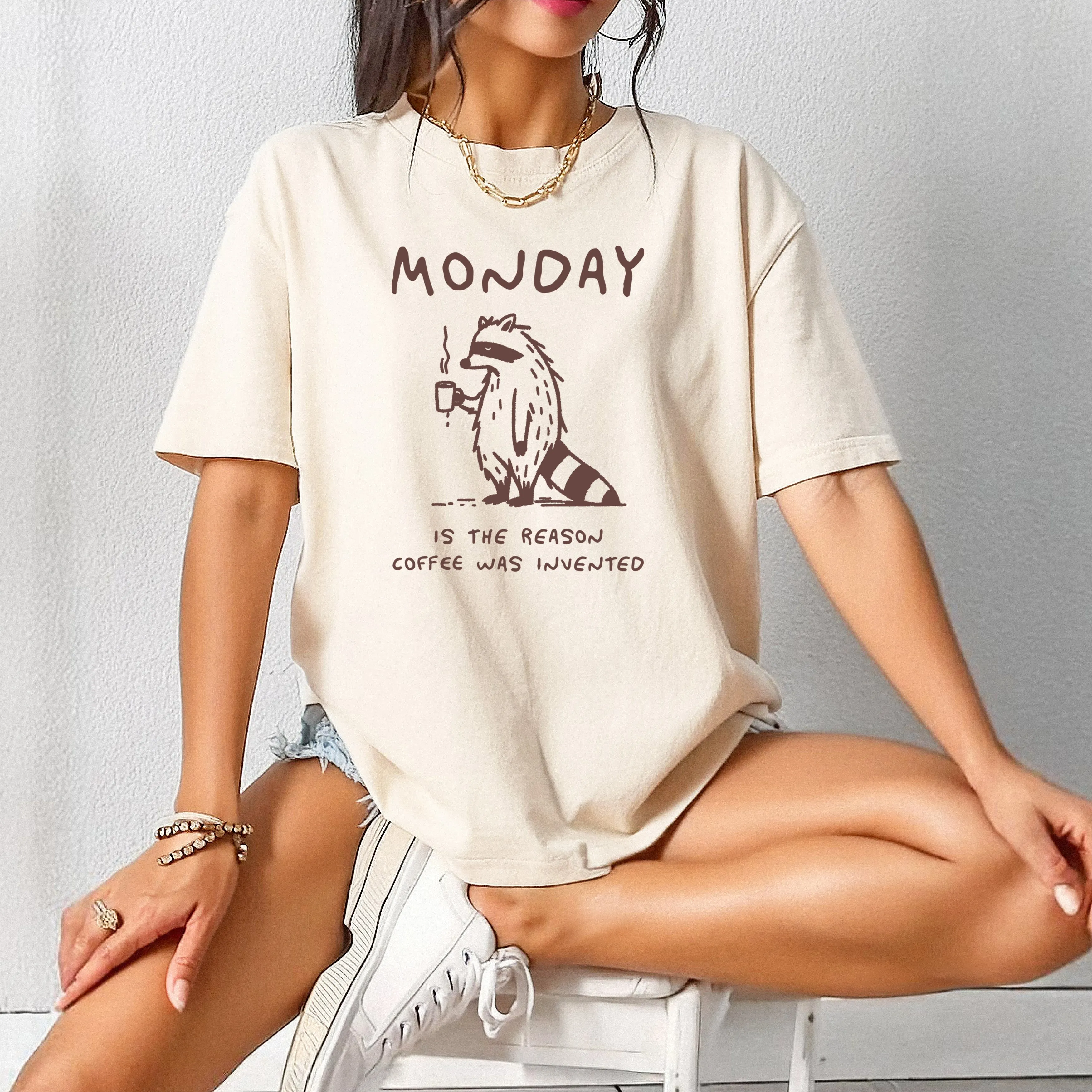 Monday is the reason coffee was invented Comfort Colors Christian T Shirt