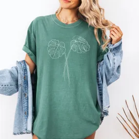 Monstera botanical Comfort Colors T Shirt (2 Monstera)