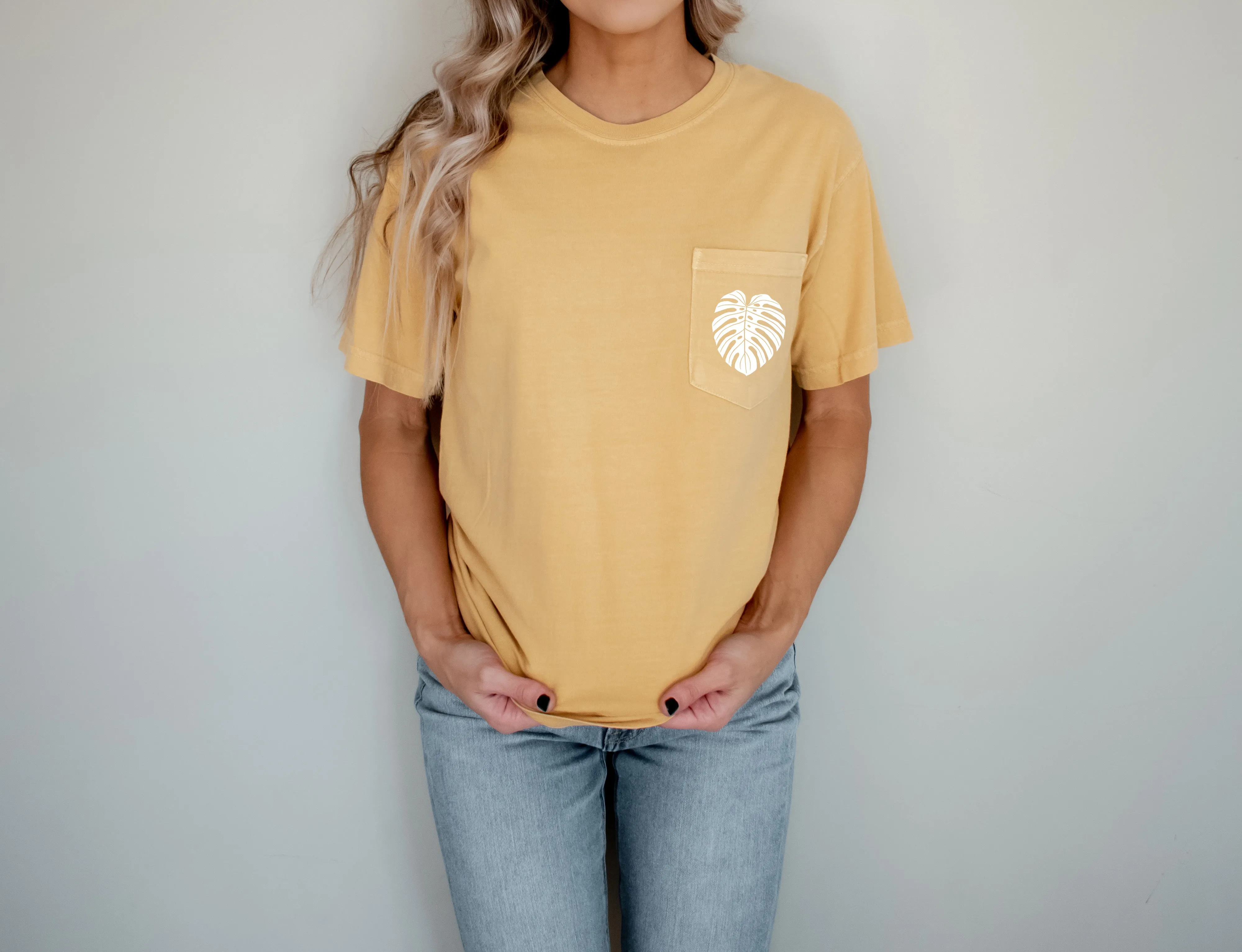 Monstera Plant Comfort Colors Pocket T Shirt