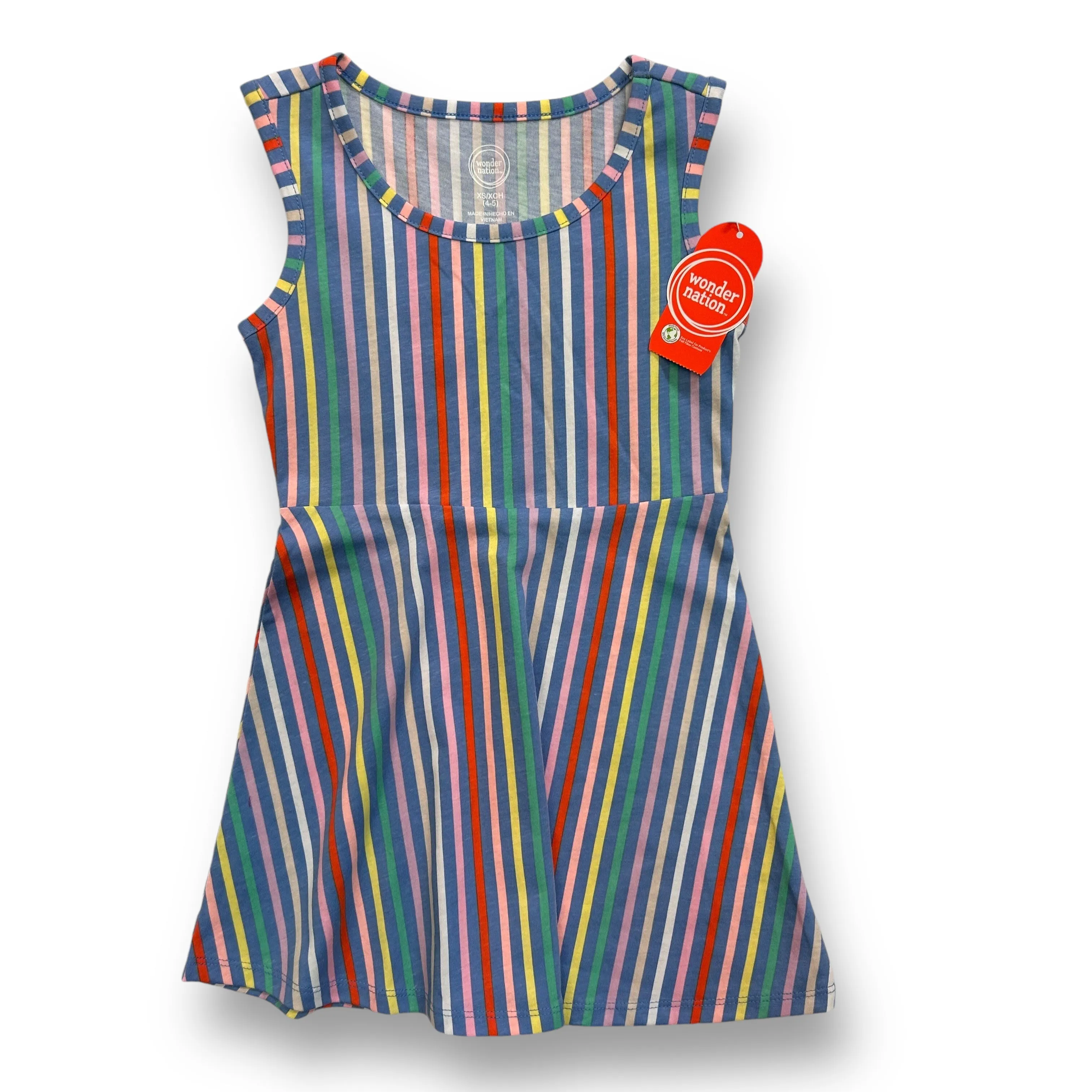 NEW! Girls Wonder Nation Size 4/5 Pastel Striped Sleeveless Dress