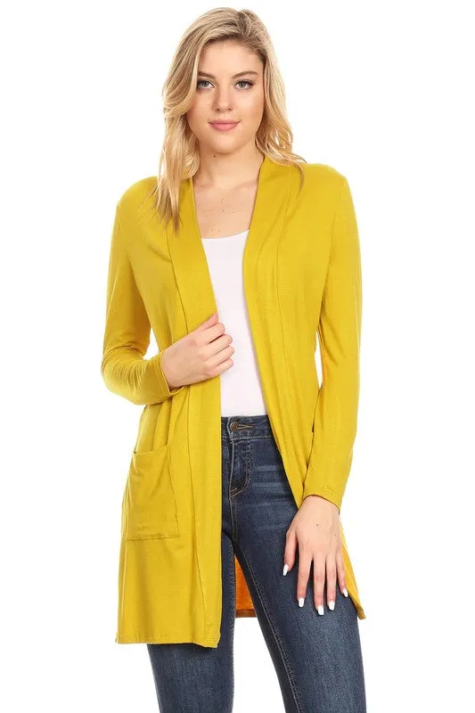 Open Duster Cardigan With Pockets