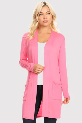 Open Duster Cardigan With Pockets